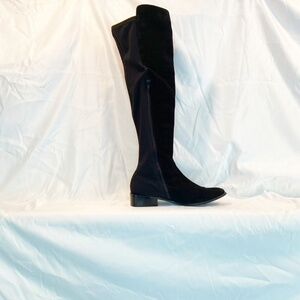 Chicos Roxee Knee-High Suede Boots; Black; Size – 10W